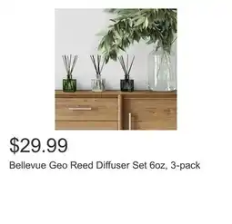 Costco Bellevue Geo Reed Diffuser Set 6oz, 3-pack offer