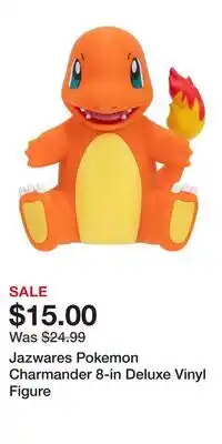 Game Stop Jazwares Pokemon Charmander 8-in Deluxe Vinyl Figure offer