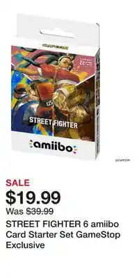 Game Stop STREET FIGHTER 6 amiibo Card Starter Set GameStop Exclusive offer