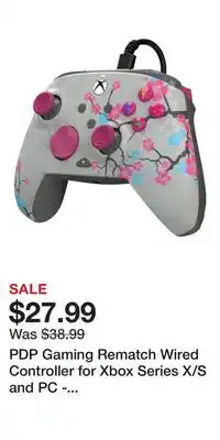 Game Stop PDP Gaming Rematch Wired Controller for Xbox Series X/S and PC - Blossom offer