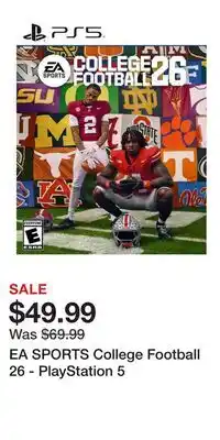 Game Stop EA SPORTS College Football 26 - PlayStation 5 offer