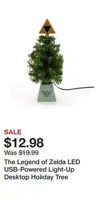 Game Stop The Legend of Zelda LED USB-Powered Light-Up Desktop Holiday Tree offer