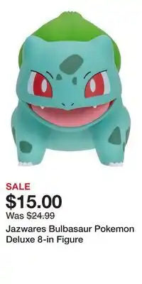Game Stop Jazwares Bulbasaur Pokemon Deluxe 8-in Figure offer