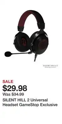 Game Stop SILENT HILL 2 Universal Headset GameStop Exclusive offer