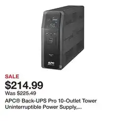 Office Depot APC Back-UPS Pro 10-Outlet Tower Uninterruptible Power Supply, 1,500VA/900 Watts, BN1500M2 offer