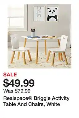 Office Depot Realspace Briggle Activity Table And Chairs, White offer
