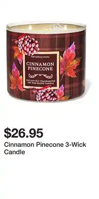 Bath & Body Works Cinnamon Pinecone 3-Wick Candle offer