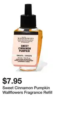 Bath & Body Works Sweet Cinnamon Pumpkin Wallflowers Fragrance Refill offer