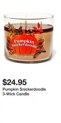 Bath & Body Works Pumpkin Snickerdoodle 3-Wick Candle offer