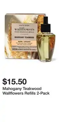 Bath & Body Works Mahogany Teakwood Wallflowers Refills 2-Pack offer