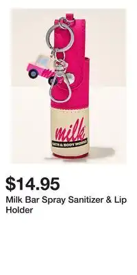 Bath & Body Works Milk Bar Spray Sanitizer & Lip Holder offer