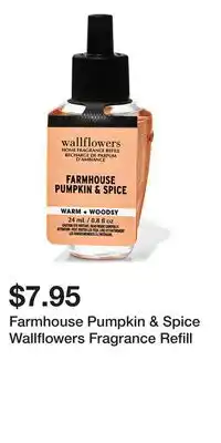 Bath & Body Works Farmhouse Pumpkin & Spice Wallflowers Fragrance Refill offer