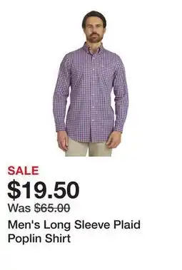 Belk Men's Long Sleeve Plaid Poplin Shirt offer