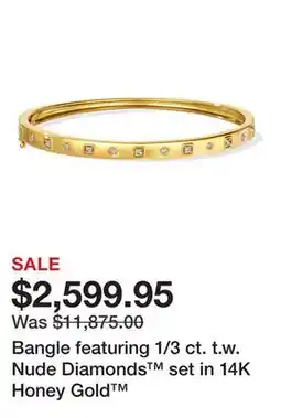 Belk Bangle featuring 1/3 ct. t.w. Nude Diamonds set in 14K Honey Gold offer