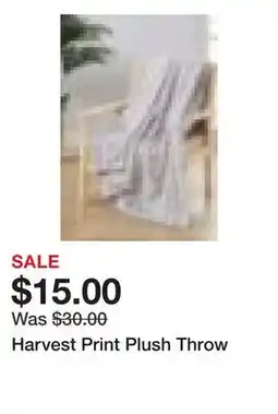 Belk Harvest Print Plush Throw offer