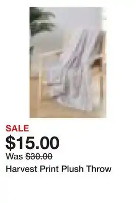 Belk Harvest Print Plush Throw offer