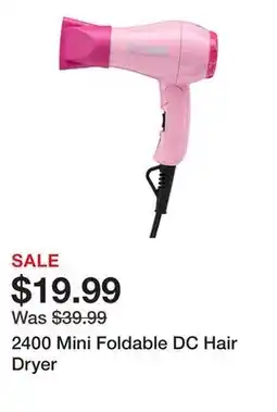 Belk 2400 Mini Foldable DC Hair Dryer offer