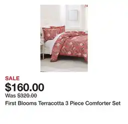 Belk First Blooms Terracotta 3 Piece Comforter Set offer