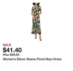 Belk Women's Elbow Sleeve Floral Maxi Dress offer