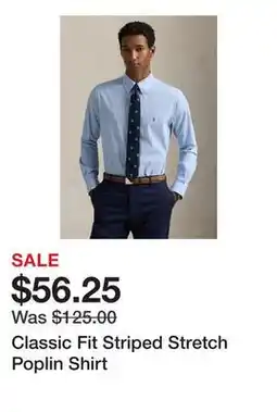 Belk Classic Fit Striped Stretch Poplin Shirt offer