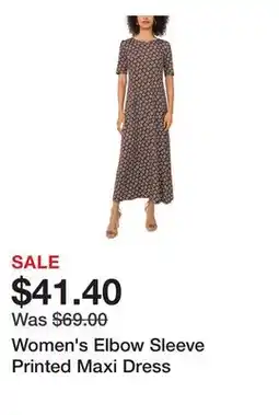 Belk Women's Elbow Sleeve Printed Maxi Dress offer
