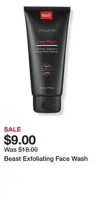 Ulta Beauty Beast Exfoliating Face Wash offer