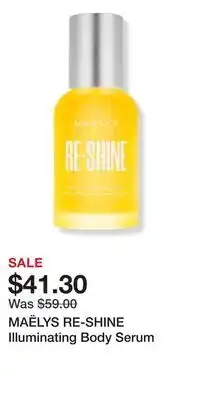 Ulta Beauty MAËLYS RE-SHINE Illuminating Body Serum offer