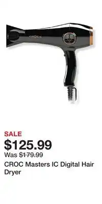 Ulta Beauty CROC Masters IC Digital Hair Dryer offer