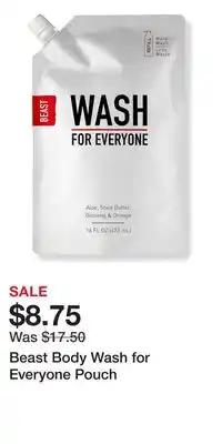 Ulta Beauty Beast Body Wash for Everyone Pouch offer