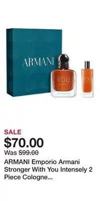 Ulta Beauty ARMANI Emporio Armani Stronger With You Intensely 2 Piece Cologne Gift Set offer