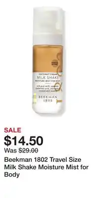 Ulta Beauty Beekman 1802 Travel Size Milk Shake Moisture Mist for Body offer