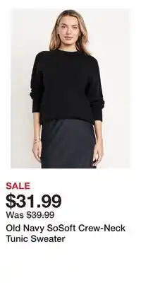 Old Navy Old Navy SoSoft Crew-Neck Tunic Sweater offer