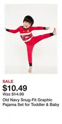 Old Navy Old Navy Snug-Fit Graphic Pajama Set for Toddler & Baby offer