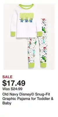 Old Navy Old Navy Disney Snug-Fit Graphic Pajama for Toddler & Baby offer