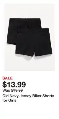 Old Navy Old Navy Jersey Biker Shorts for Girls offer