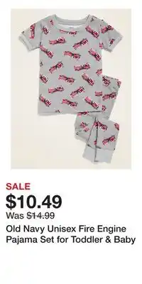Old Navy Old Navy Unisex Fire Engine Pajama Set for Toddler & Baby offer
