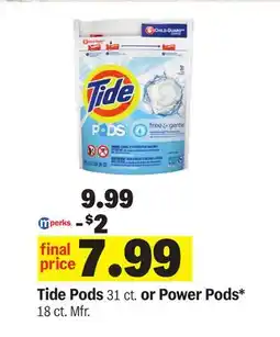 Meijer Tide Pods 31 ct. or Power Pods offer
