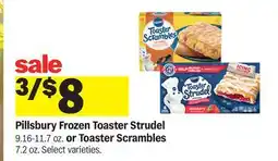 Meijer Pillsbury Frozen Toaster Strudel 9.16-11.7 oz. or Toaster Scrambles 7.2 oz offer