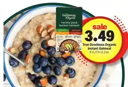 Meijer True Goodness Organic Instant Oatmeal offer