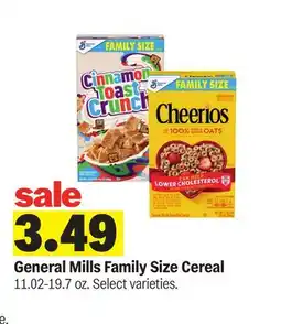 Meijer General Mills Family Size Cereal offer