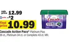 Meijer Cascade Action Pacs Platinum Plus offer