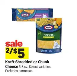 Meijer Kraft Shredded or Chunk Cheese offer