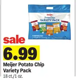 Meijer Meijer Potato Chip Variety Pack offer