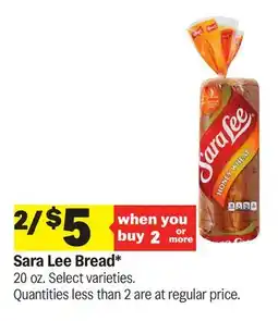 Meijer Sara Lee Bread offer