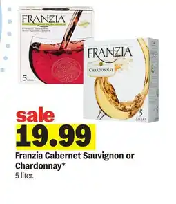 Meijer Franzia Cabernet Sauvignon or Chardonnay offer