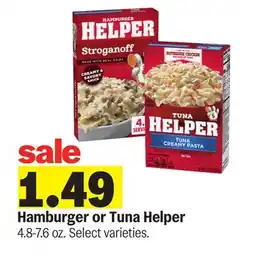 Meijer Hamburger or Tuna Helper offer