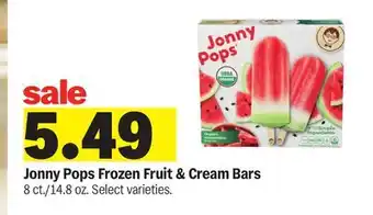 Meijer Jonny Pops Frozen Fruit & Cream Bars offer