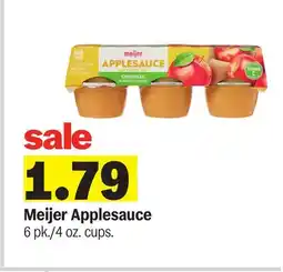 Meijer Meijer Applesauce offer