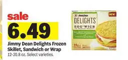 Meijer Jimmy Dean Delights Frozen Skillet, Sandwich or Wrap offer