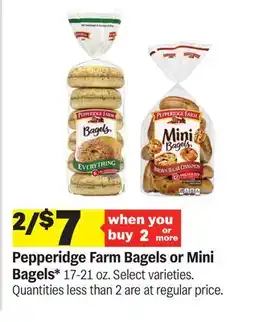 Meijer Pepperidge Farm Bagels or Mini Bagels offer